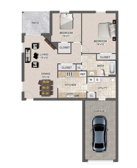 Pembrook Place Apartments Linden Floor Plan